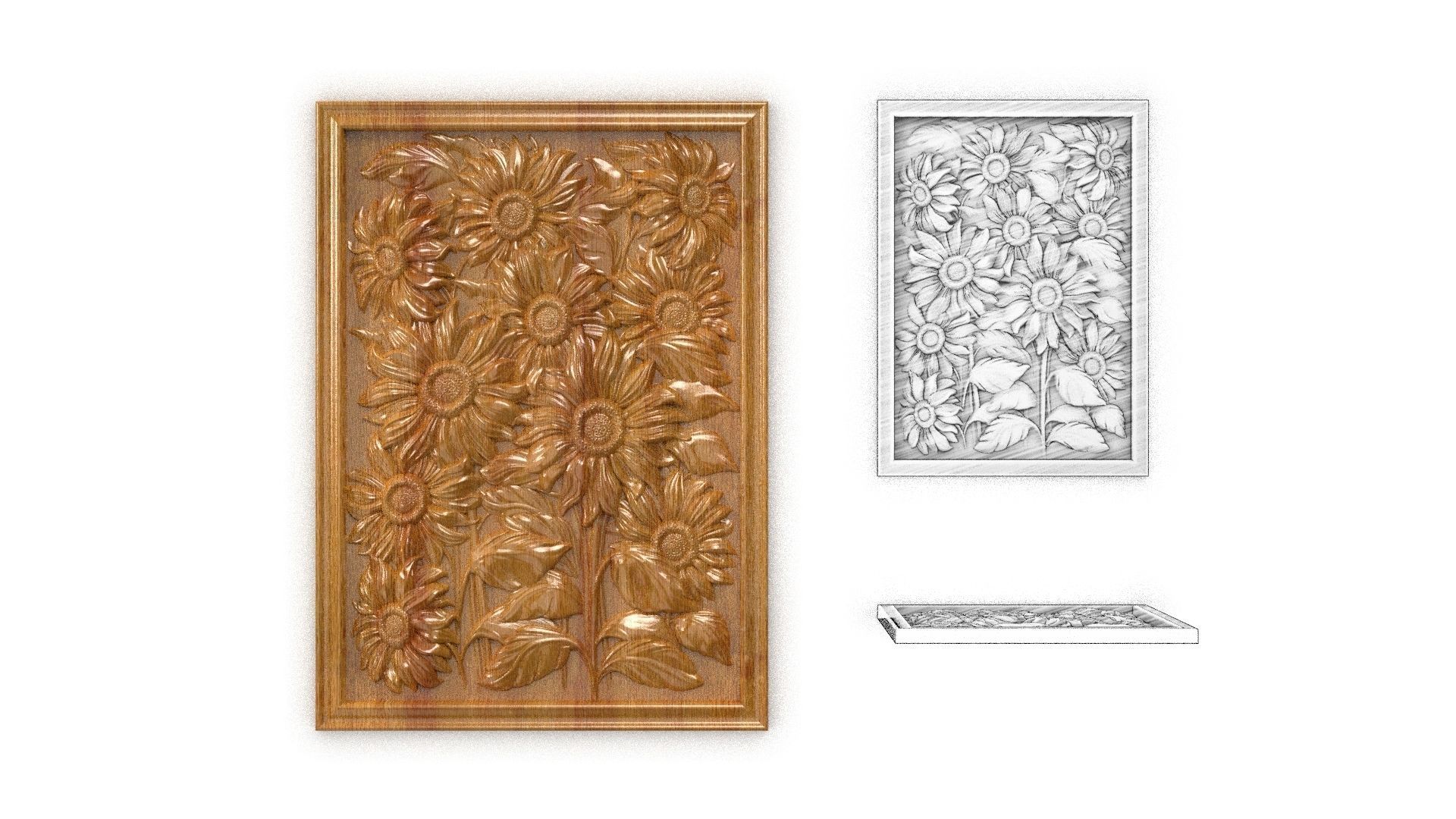 Sunflover 3d painting 3d print 3D model 3D model_1