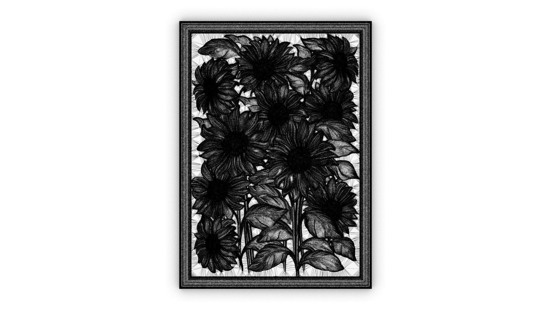 Sunflover 3d painting 3d print 3D model 3D model_4