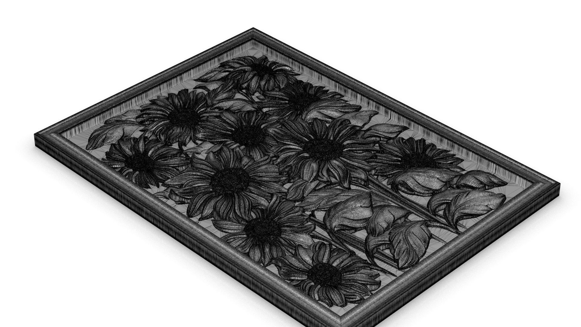 Sunflover 3d painting 3d print 3D model 3D model_7