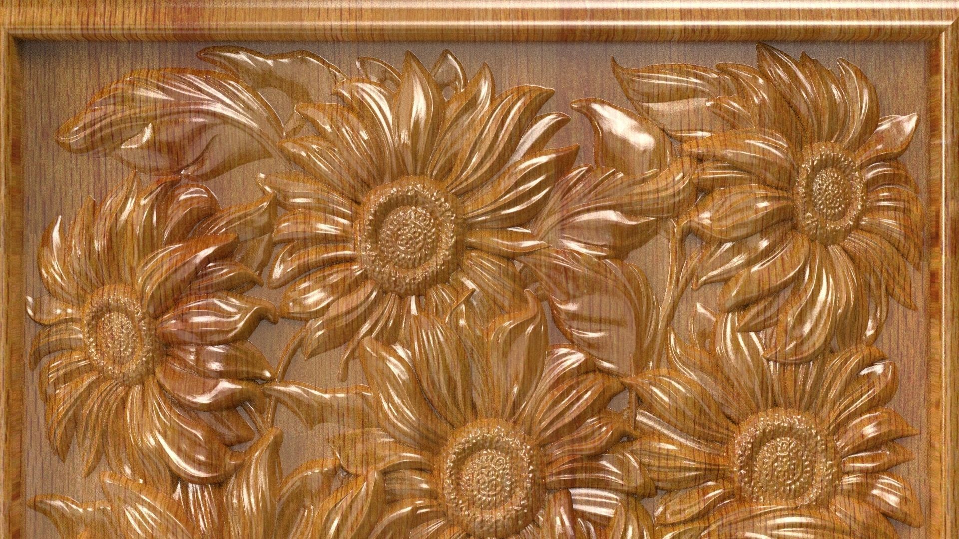 Sunflover 3d painting 3d print 3D model 3D model_9