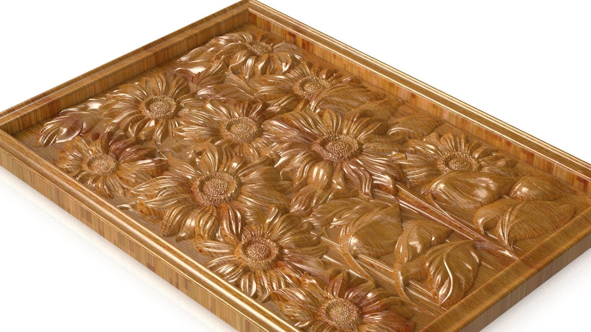 Sunflover 3d painting 3d print 3D model 3D model_2