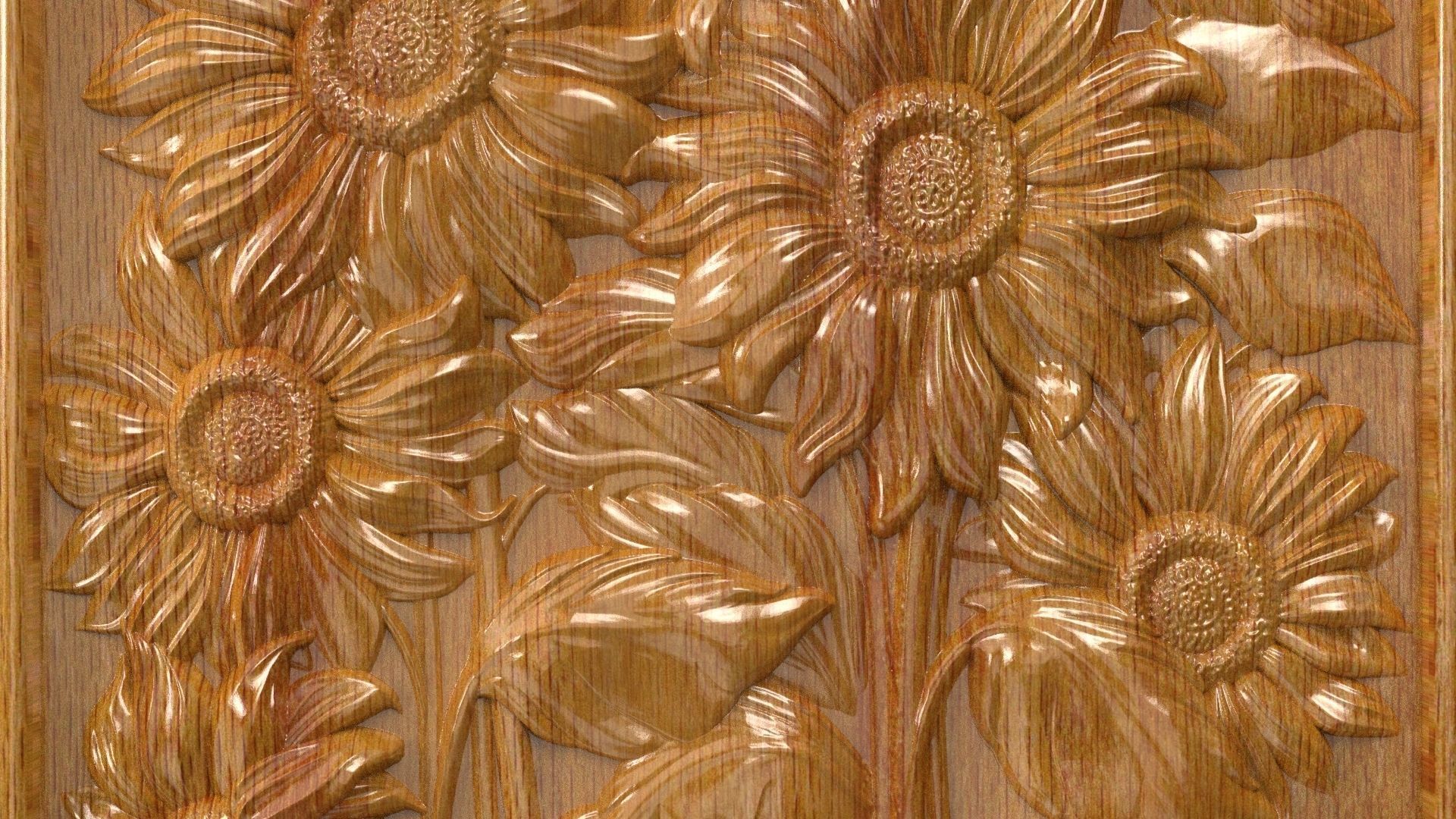 Sunflover 3d painting 3d print 3D model 3D model_6