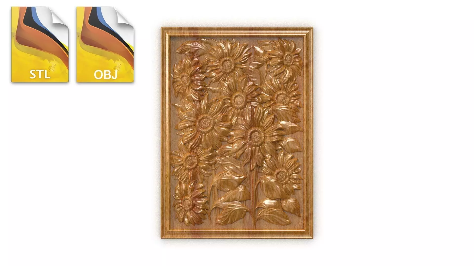 Sunflover 3d painting 3d print 3D model 3D model_0