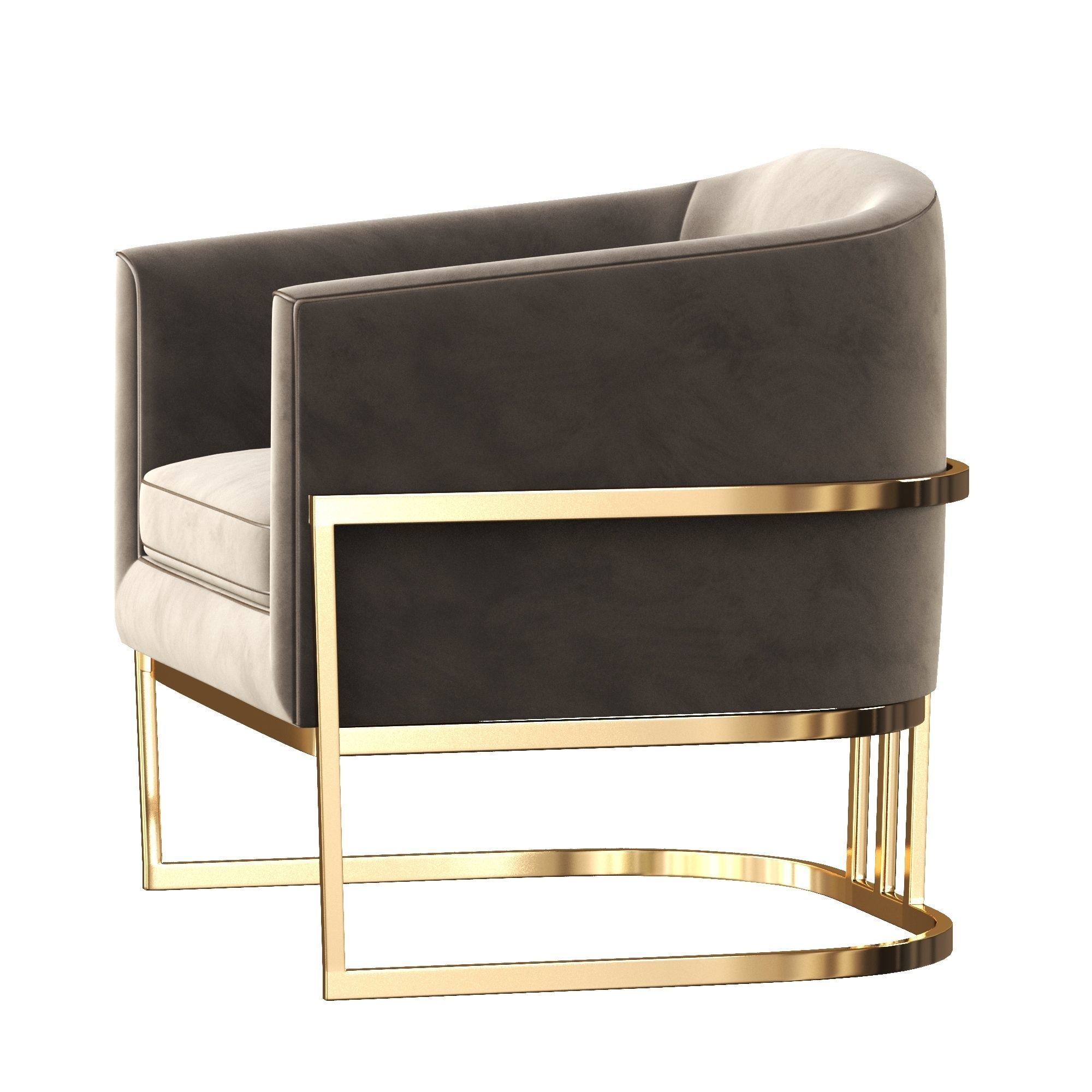 Ambrosia Smoke Tub Chair 3D model_2