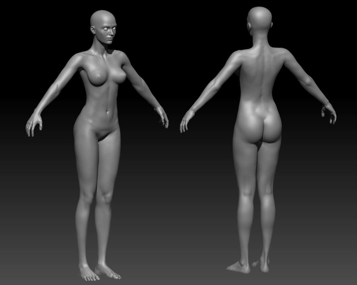 Realistic Female Model LowPoly sexy woman for sims Low-poly 3D model_11