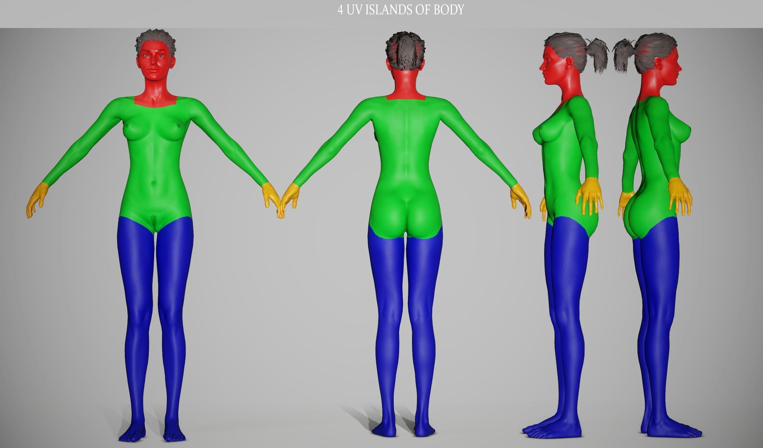 Realistic Female Model LowPoly sexy woman for sims Low-poly 3D model_14