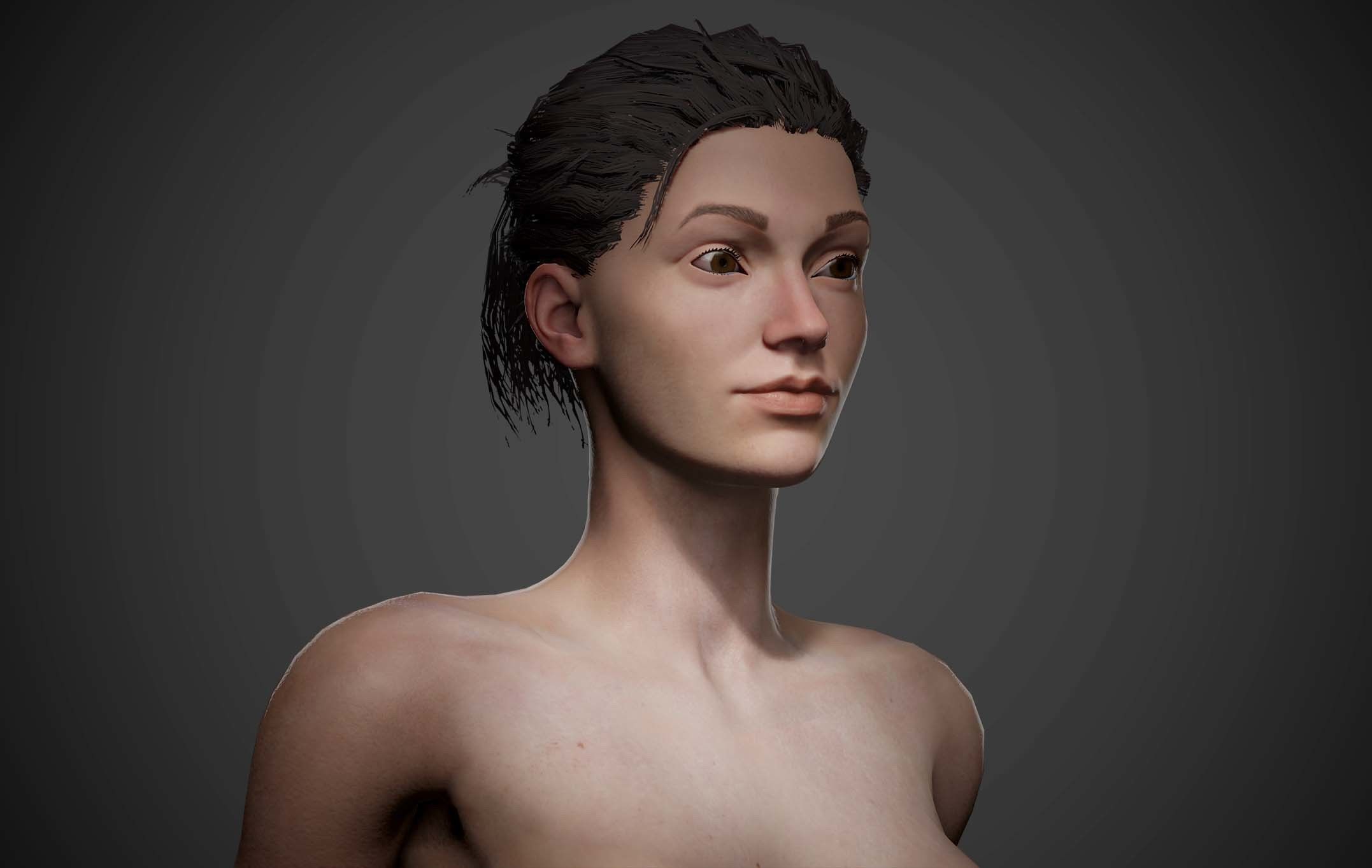 Realistic Female Model LowPoly sexy woman for sims Low-poly 3D model_2