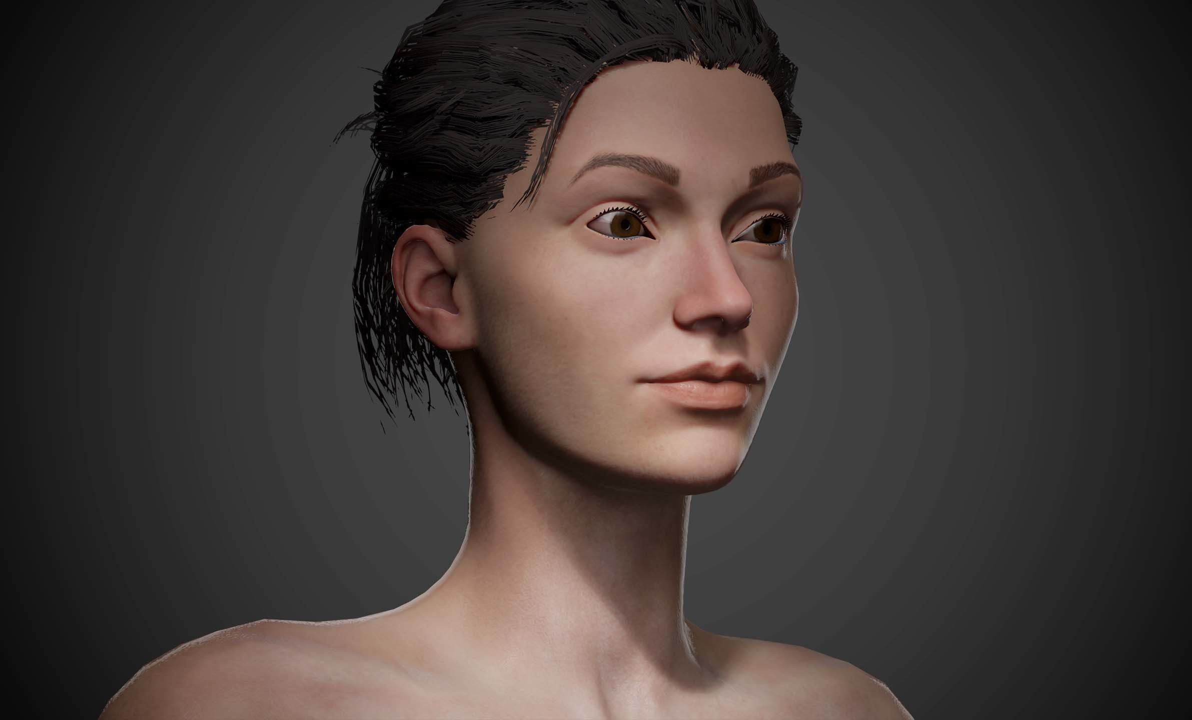 Realistic Female Model LowPoly sexy woman for sims Low-poly 3D model_10