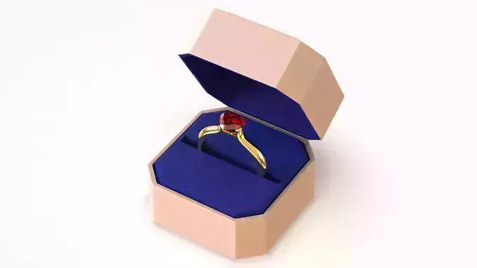 ENGAGEMENT RING Low-poly 3D model