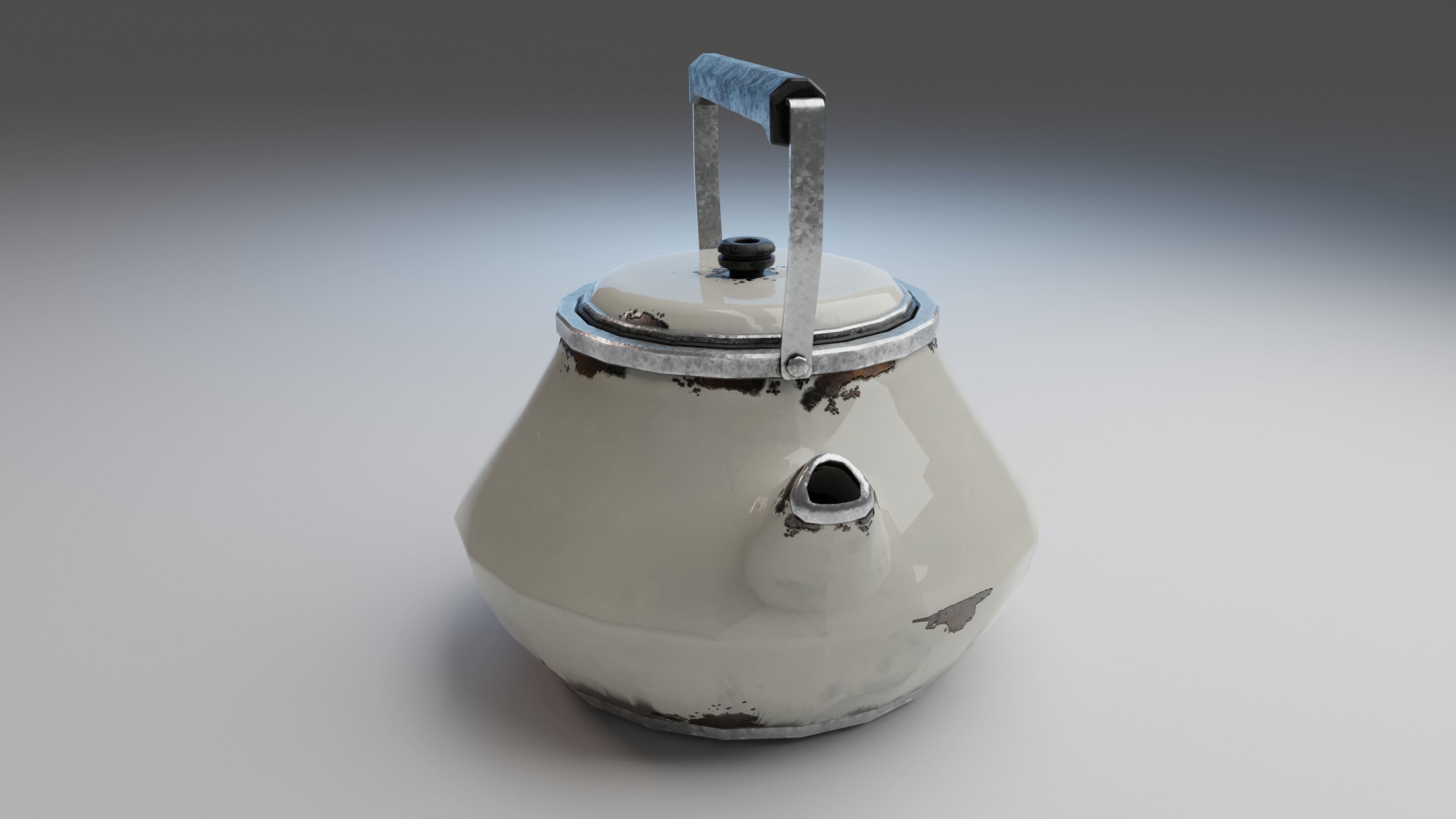Rusty Kettle Low-poly 3D model_7