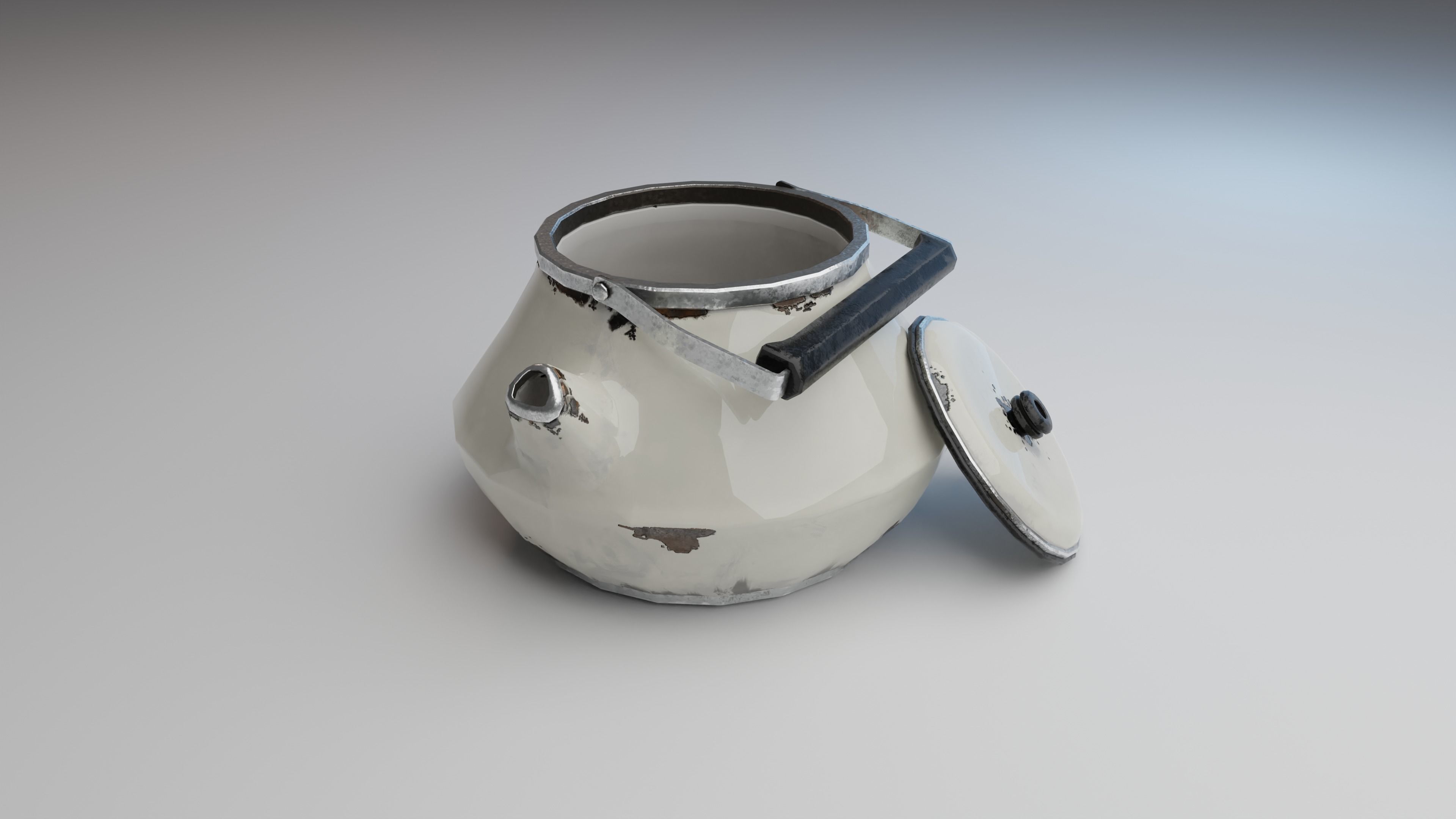 Rusty Kettle Low-poly 3D model_8