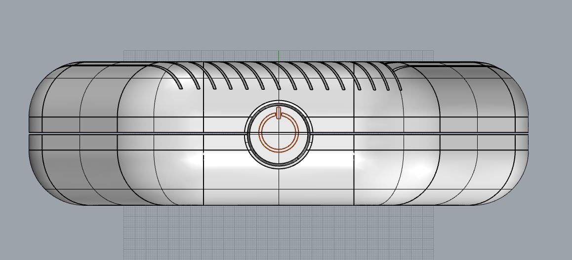 Powerbank box with stripe 3D model_1