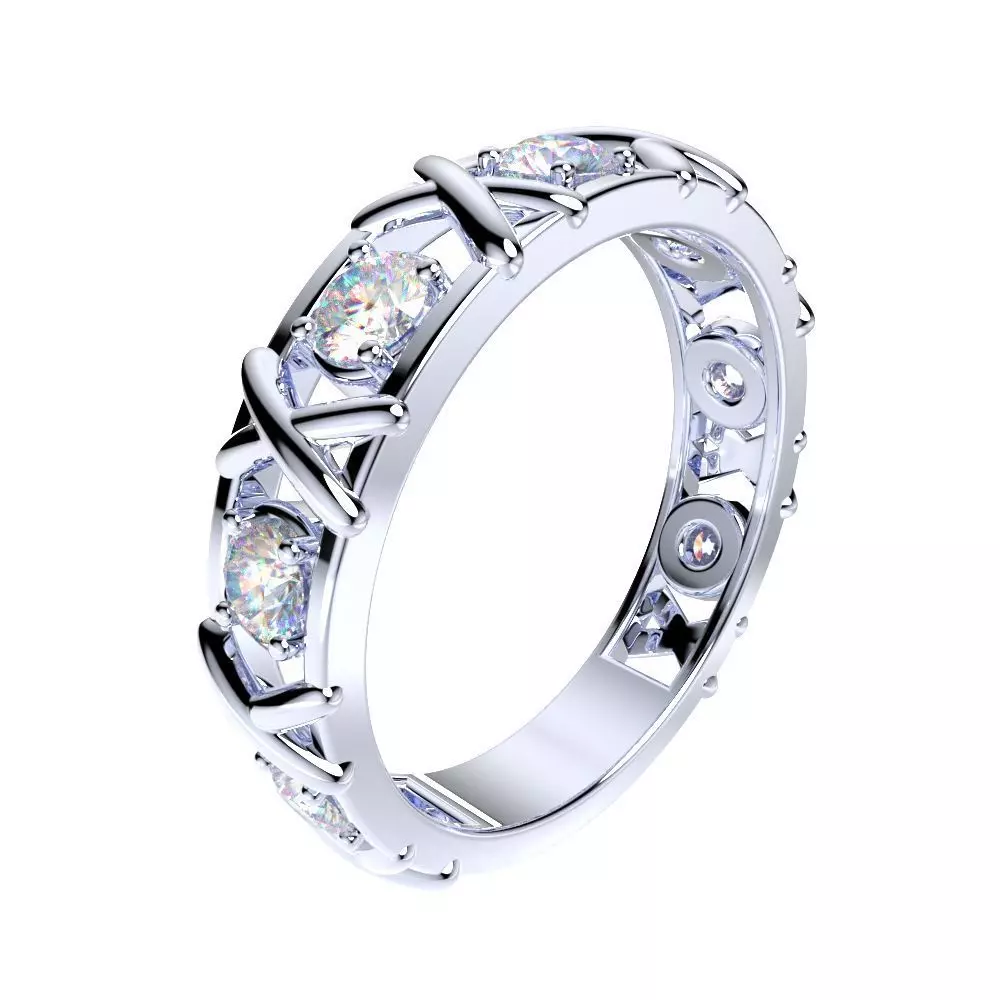 Wedding Set Ring 3D CAD Design-O110033 3D print model