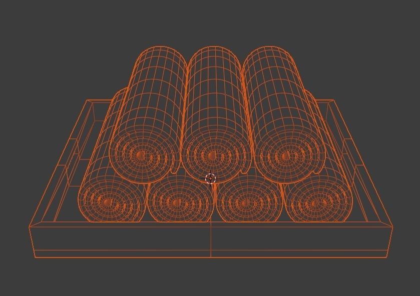 PBR Towels roll of in tray Free low-poly 3D model_4