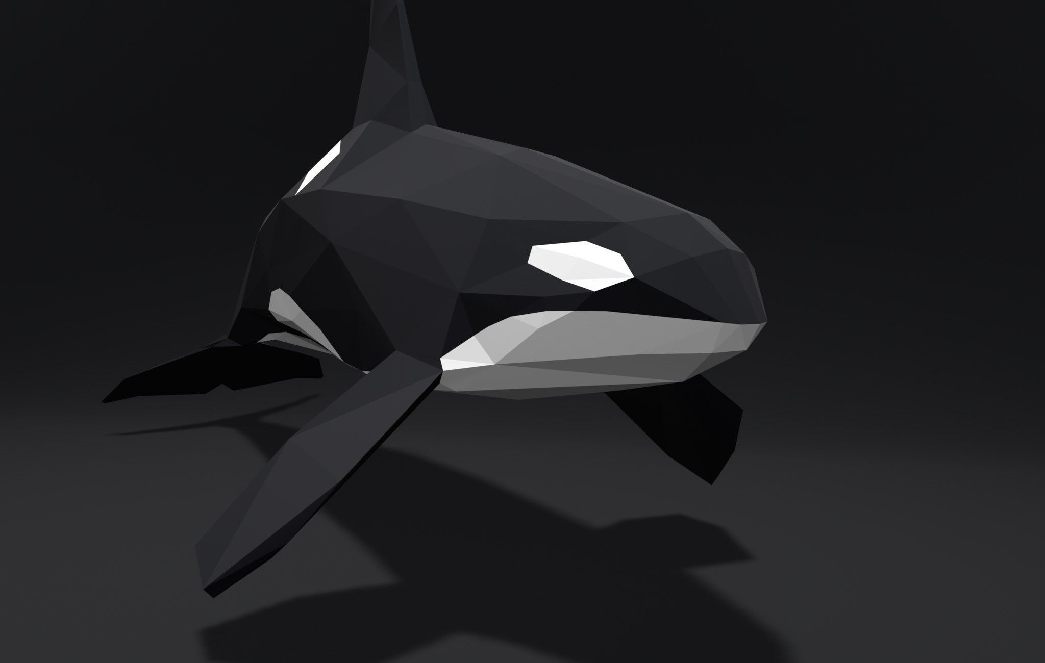 Orca Killer-whale cartoon 3D print model_8