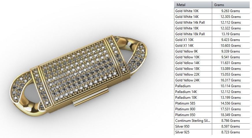 10 MM MIAMI CUBAN LINK CHAIN 2 ROWS DIAMOND BRACELET OR NECKLACE 3D print model_7