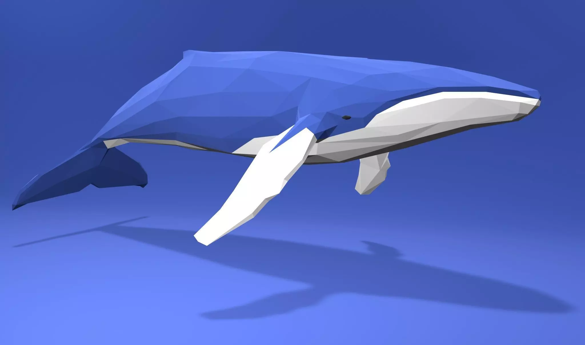 whale cartoon 3D print model