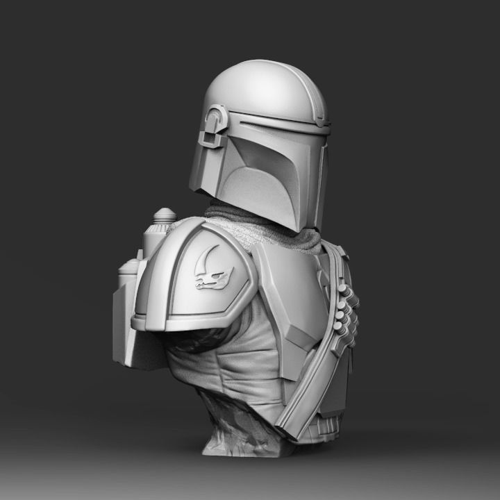 Galaxy Bounty  Hunter Bust 3D print model_3