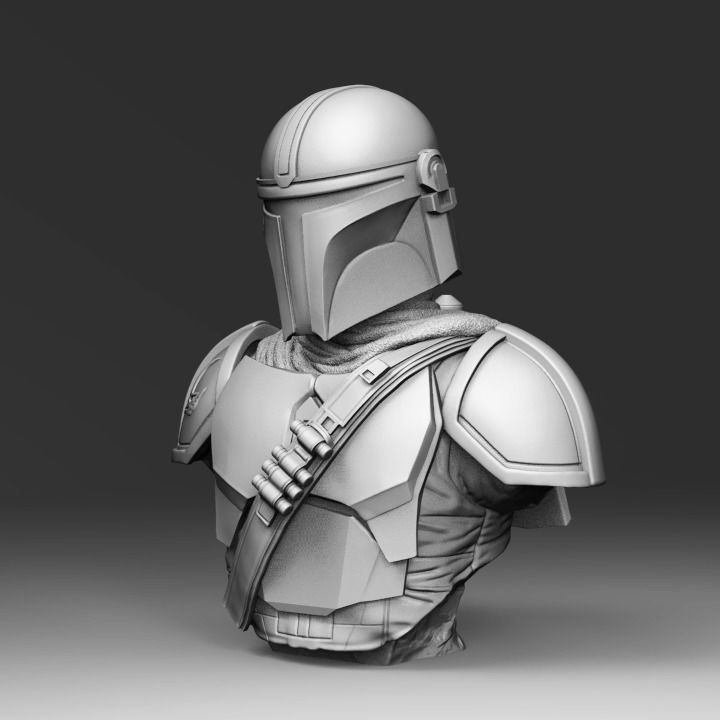 Galaxy Bounty  Hunter Bust 3D print model_6