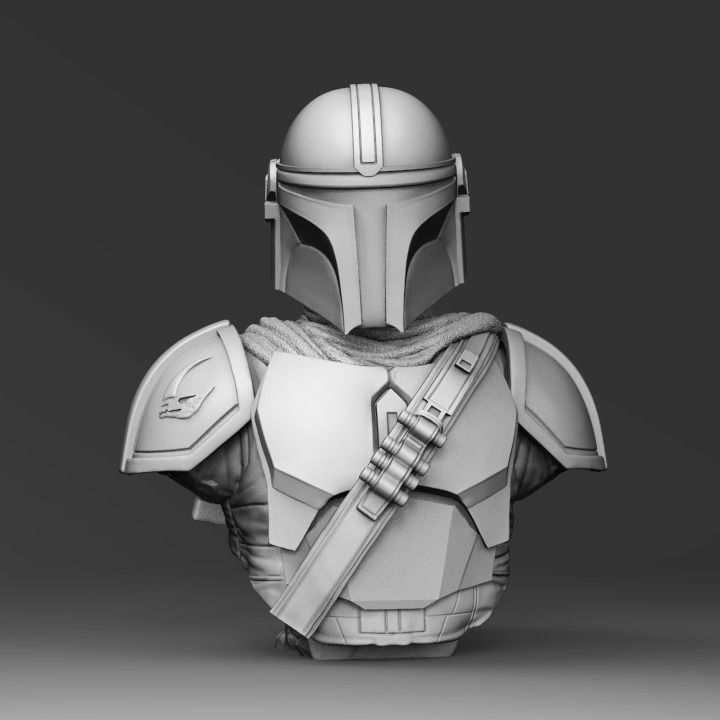 Galaxy Bounty  Hunter Bust 3D print model_2
