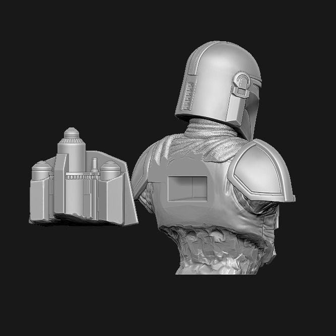 Galaxy Bounty  Hunter Bust 3D print model_7
