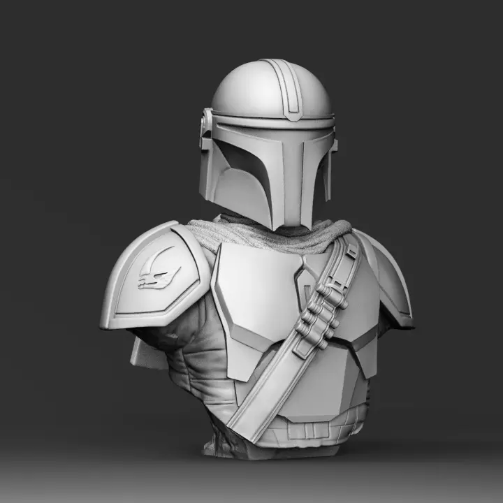 Galaxy Bounty  Hunter Bust 3D print model_0