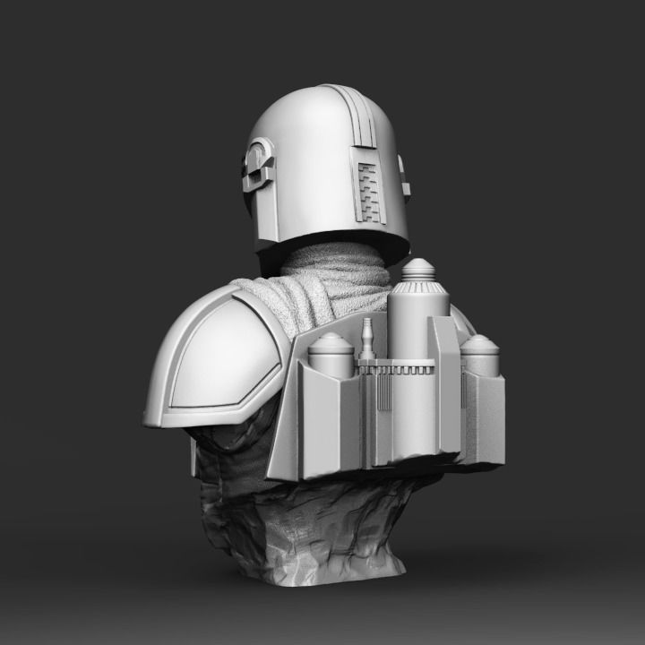 Galaxy Bounty  Hunter Bust 3D print model_5