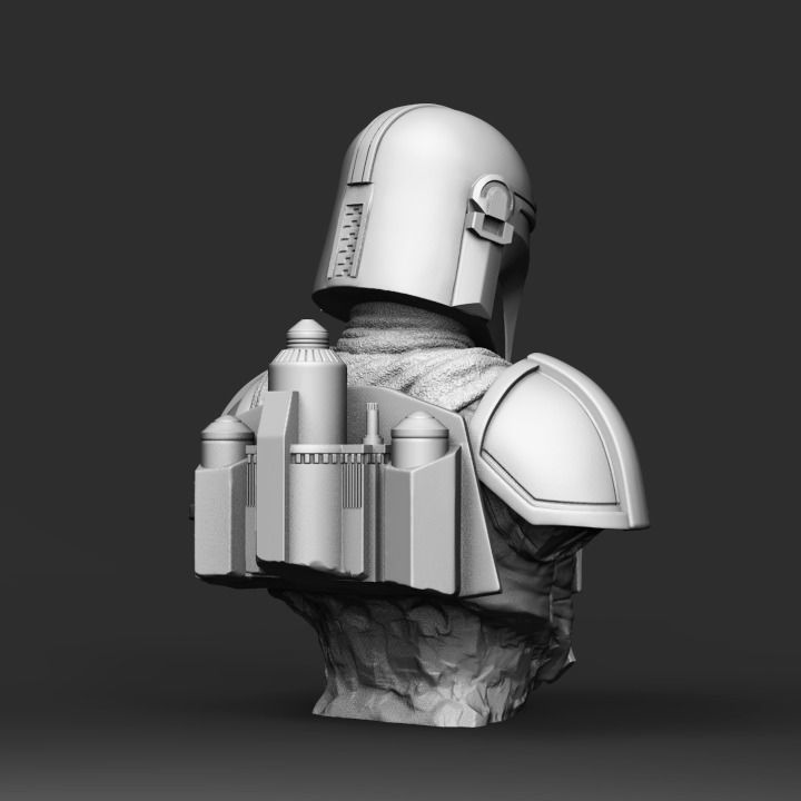 Galaxy Bounty  Hunter Bust 3D print model_4