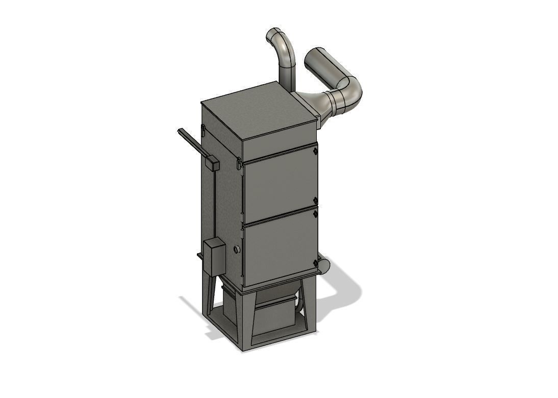 Model Railway Industrial Dust Extraction Unit 3D print model_4