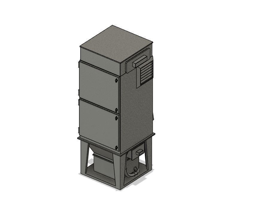 Model Railway Industrial Dust Extraction Unit 3D print model_12