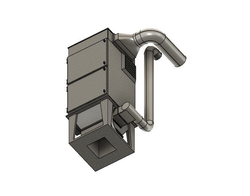 Model Railway Industrial Dust Extraction Unit 3D print model_6