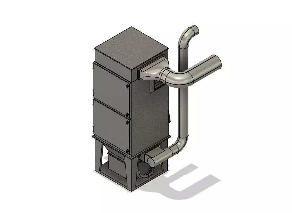 Model Railway Industrial Dust Extraction Unit 3D print model_0