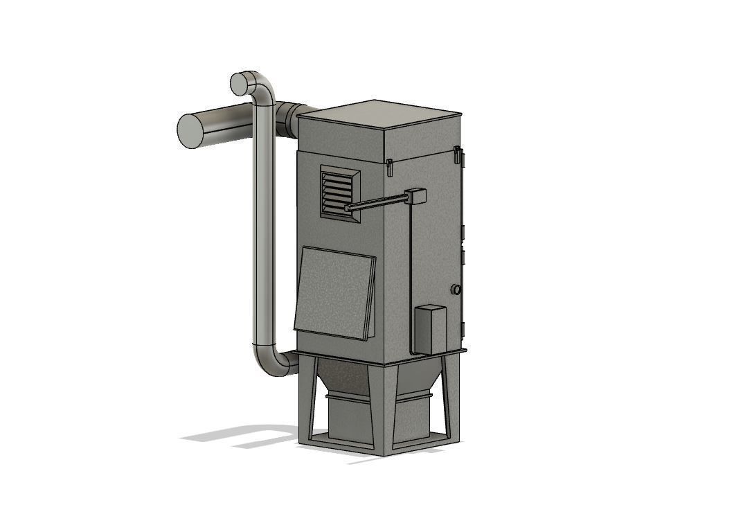 Model Railway Industrial Dust Extraction Unit 3D print model_5