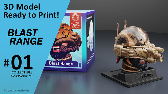 Blast Range Collectible HeadHelmets 01 3D print model