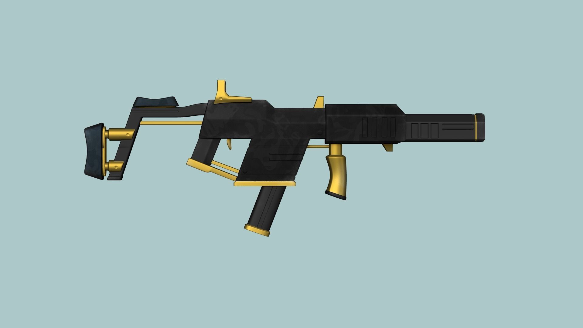 Sci-Fi Kriss Vector - Submachine Gun - Weaponry Low-poly 3D model_5