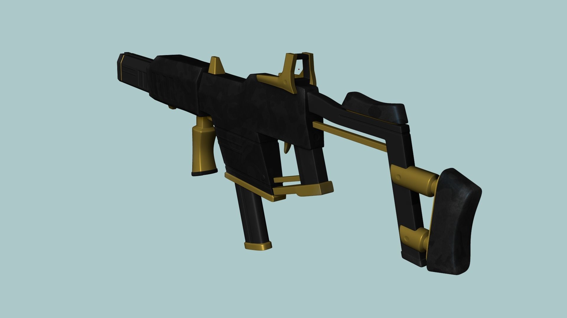 Sci-Fi Kriss Vector - Submachine Gun - Weaponry Low-poly 3D model_2