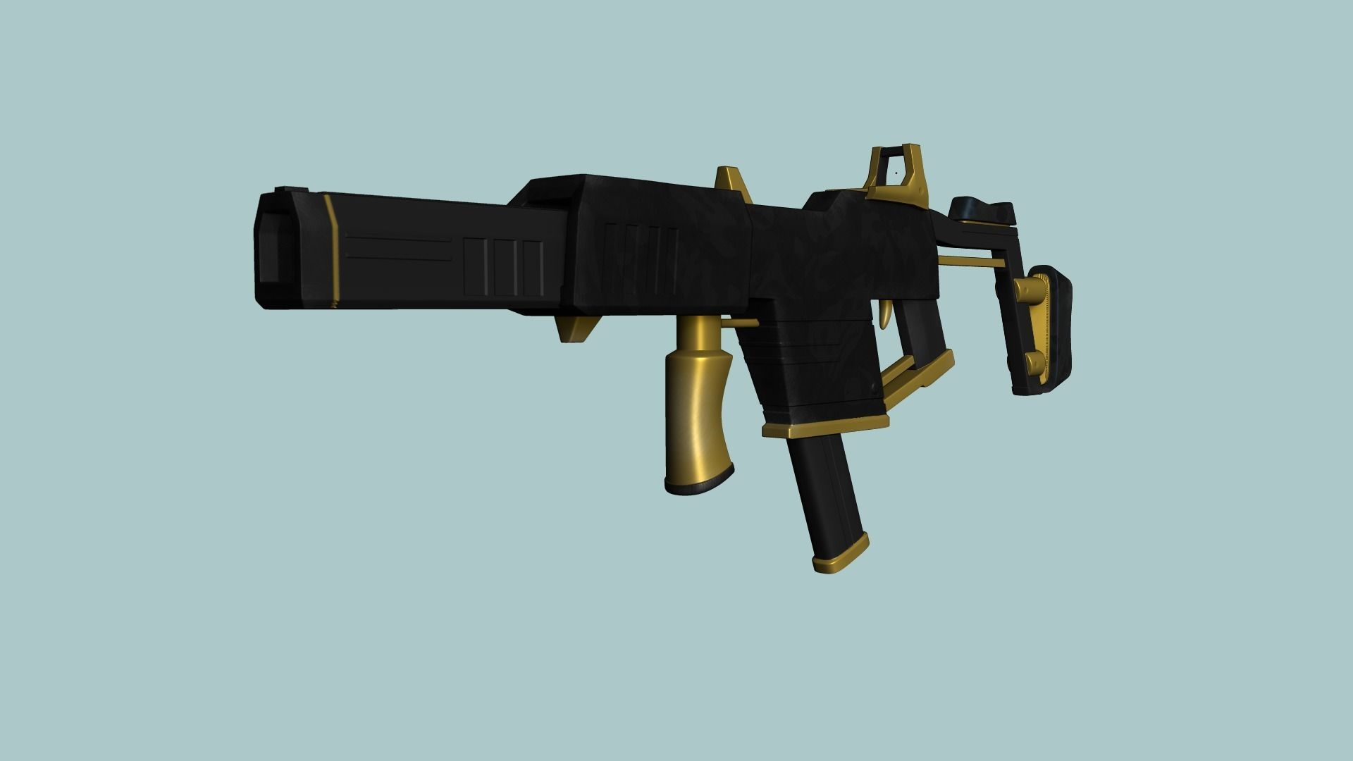 Sci-Fi Kriss Vector - Submachine Gun - Weaponry Low-poly 3D model_4