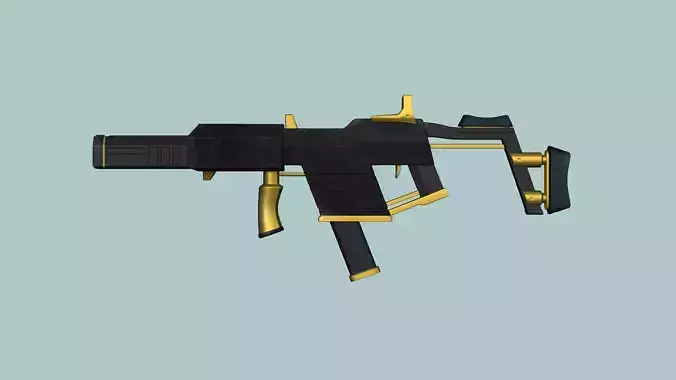 Sci-Fi Kriss Vector - Submachine Gun - Weaponry Low-poly 3D model