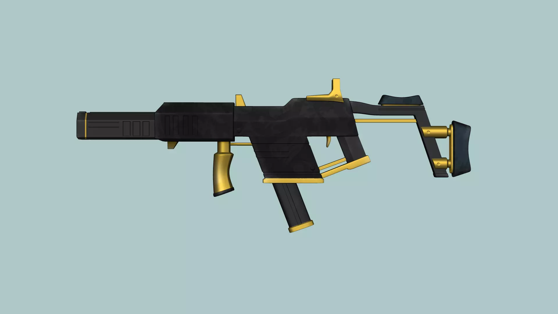 Sci-Fi Kriss Vector - Submachine Gun - Weaponry Low-poly 3D model_0