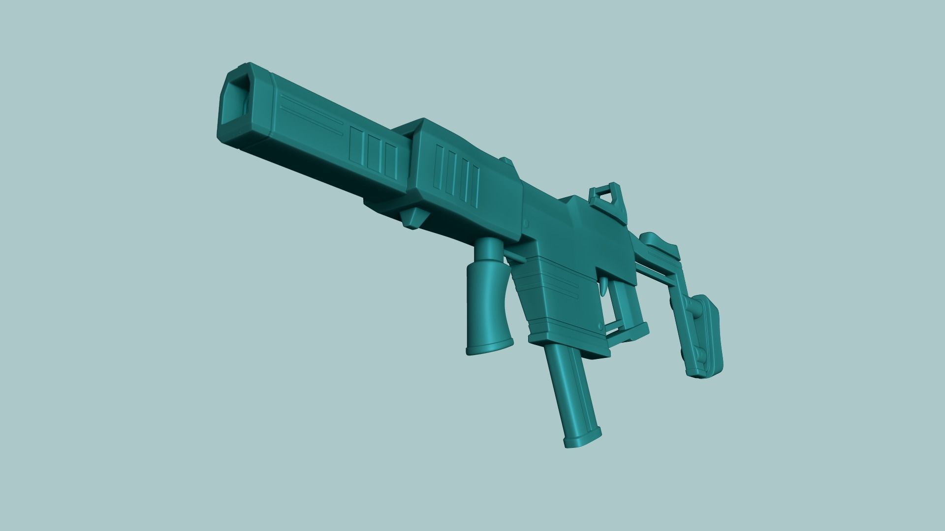 Sci-Fi Kriss Vector - Submachine Gun - Weaponry Low-poly 3D model_1
