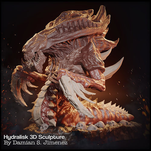 Hydralisk Zerg Starcraft Hidralisco Sculpture dor 3D printing  3D print model