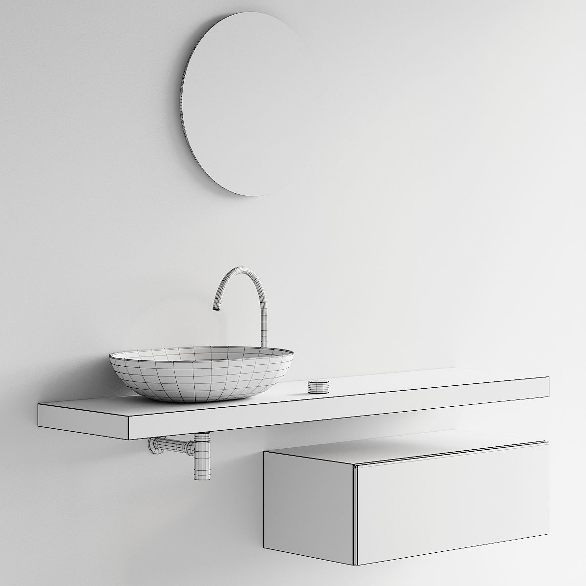 Falper Viaveneto Vanity Unit Set 3 3D model_4