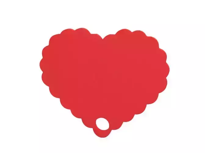 Keychain heart shaped coaster