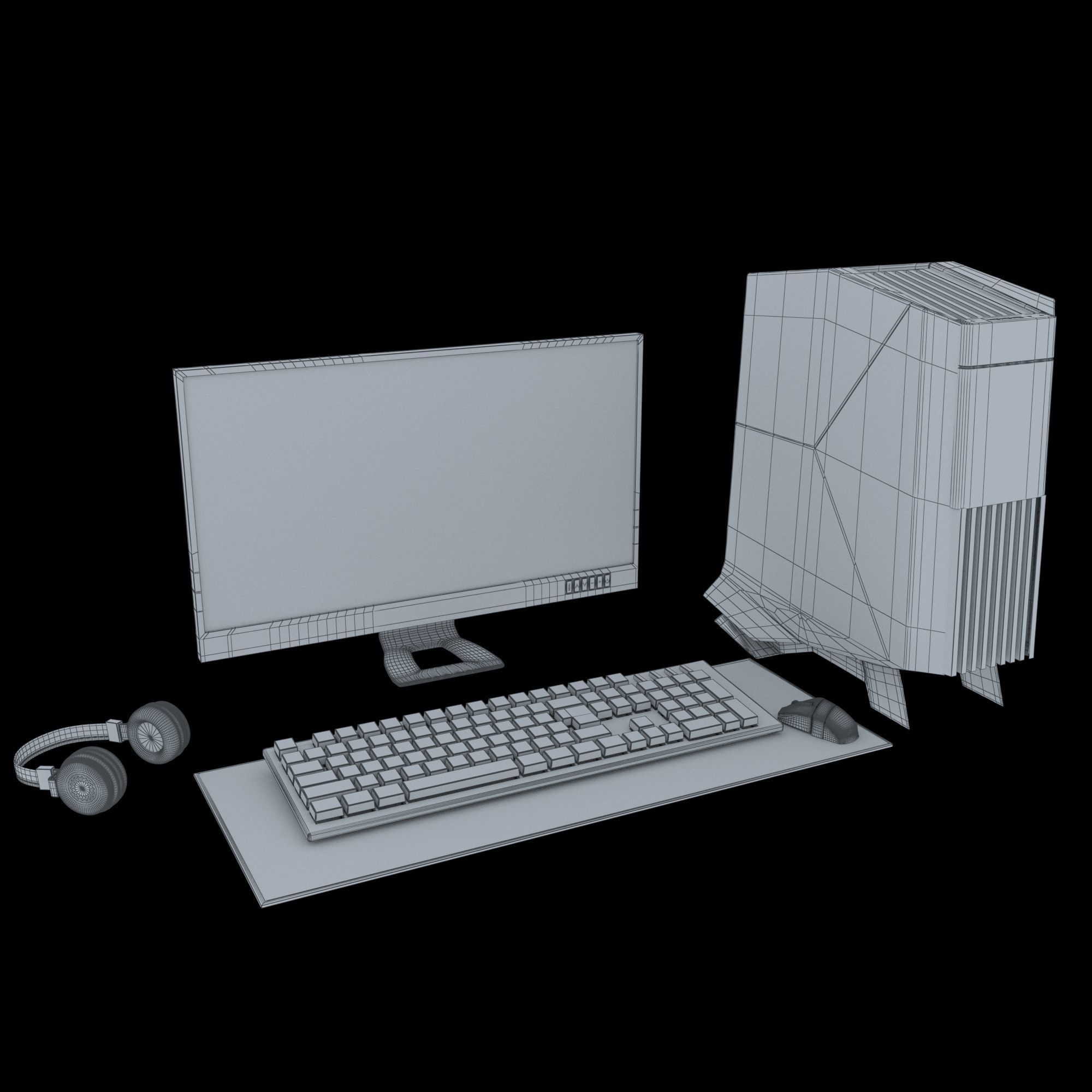 pc gamer set 4 3D model_3