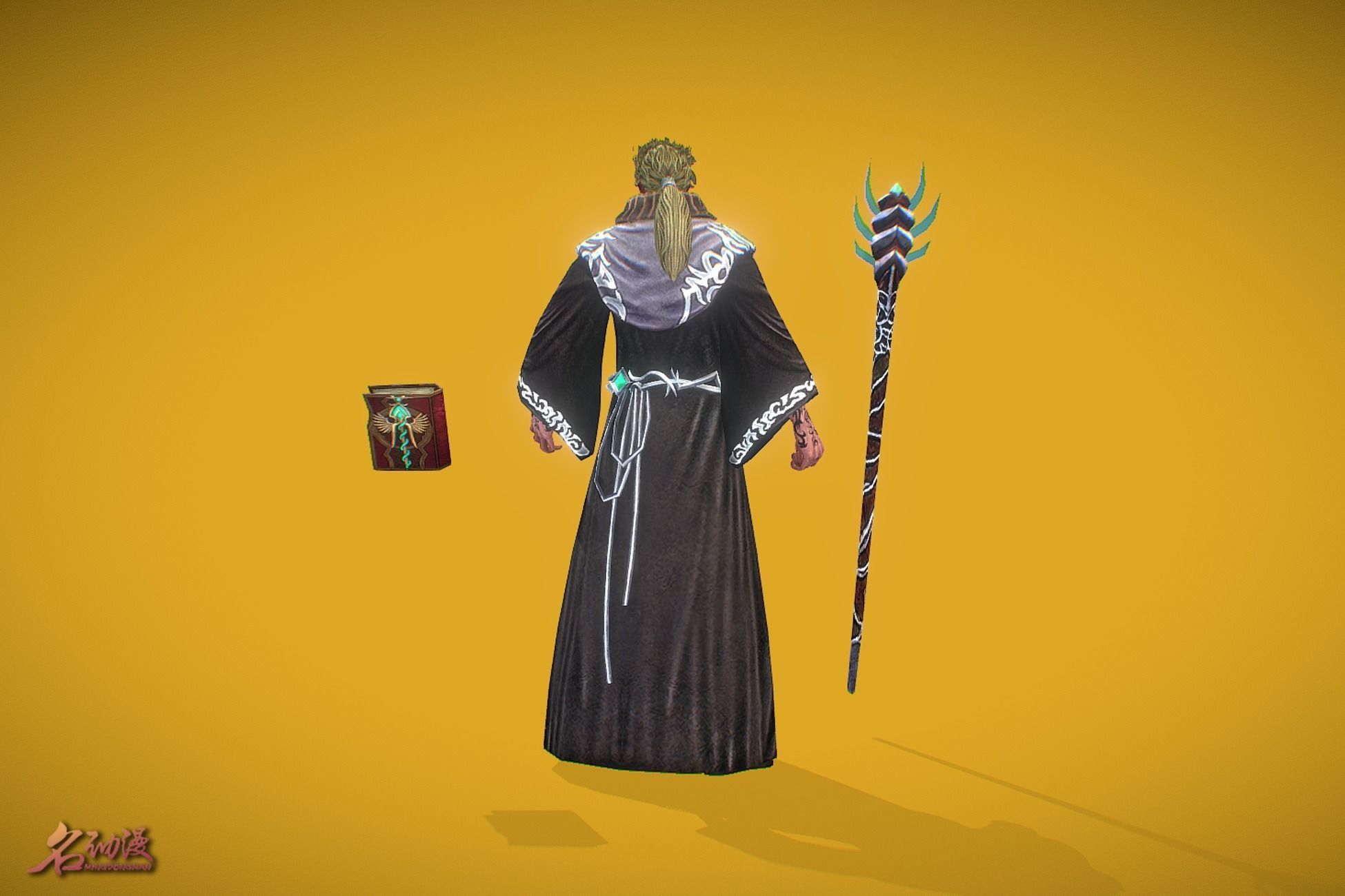 RPG Wizard Low-poly 3D model_4