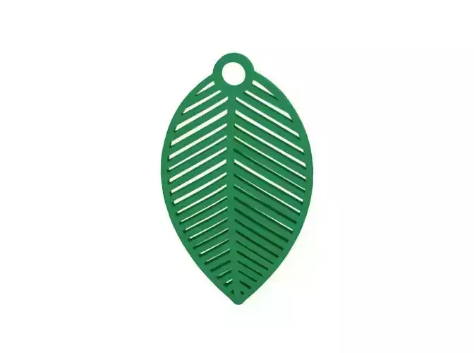 Earring leaf pendant