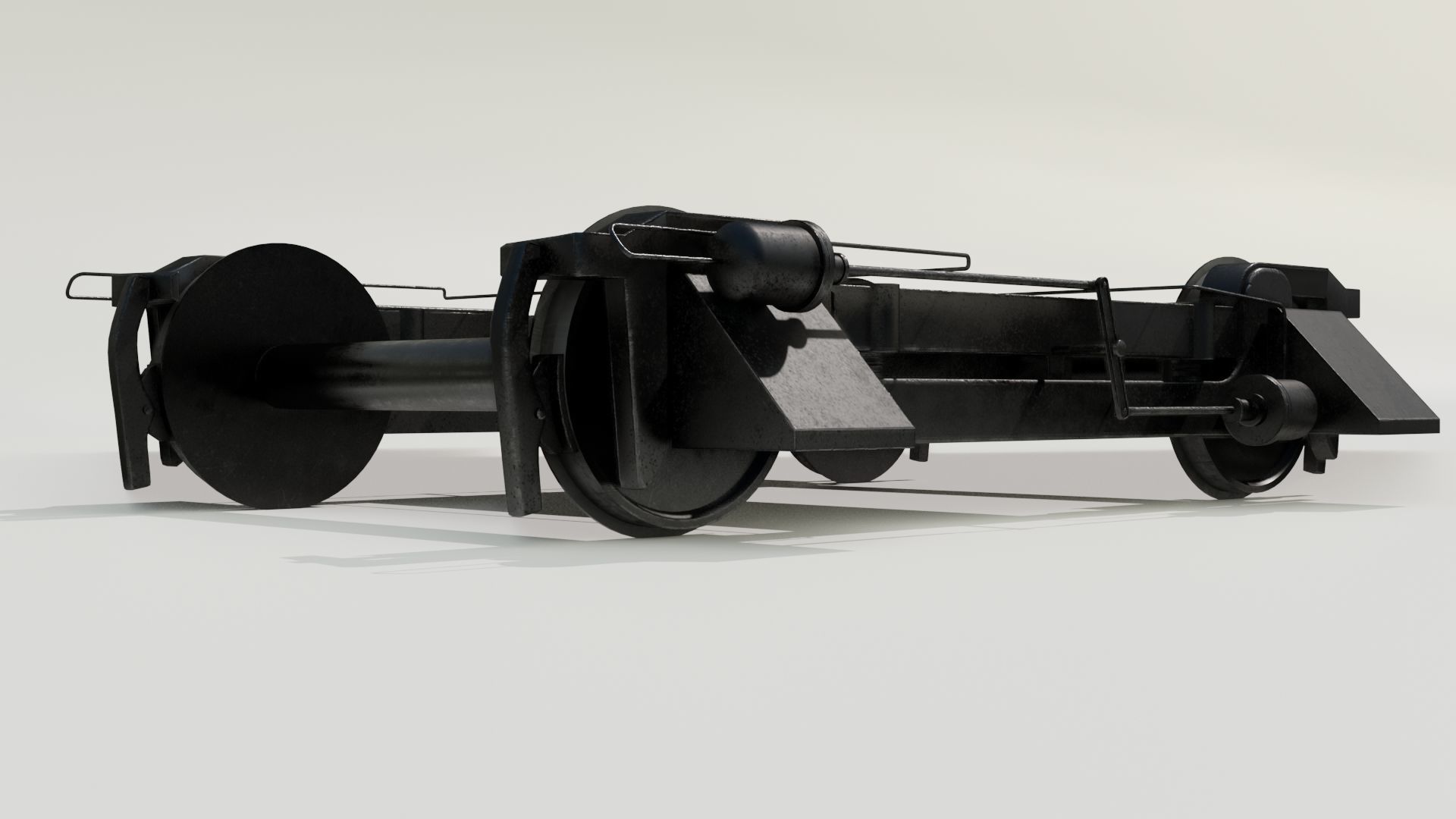 Train axis 3D model Low-poly 3D model_11