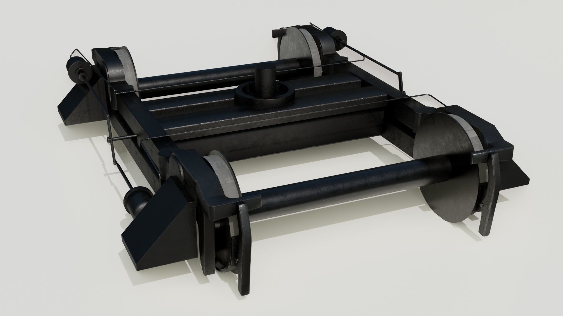 Train axis 3D model Low-poly 3D model_13