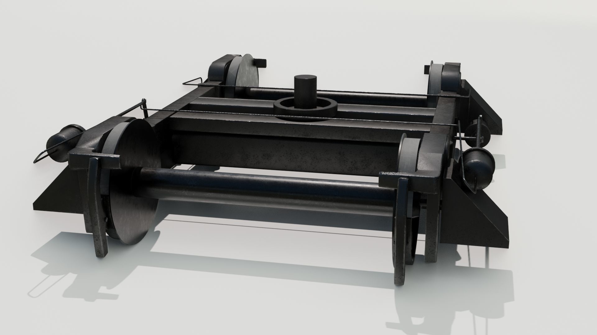 Train axis 3D model Low-poly 3D model_8