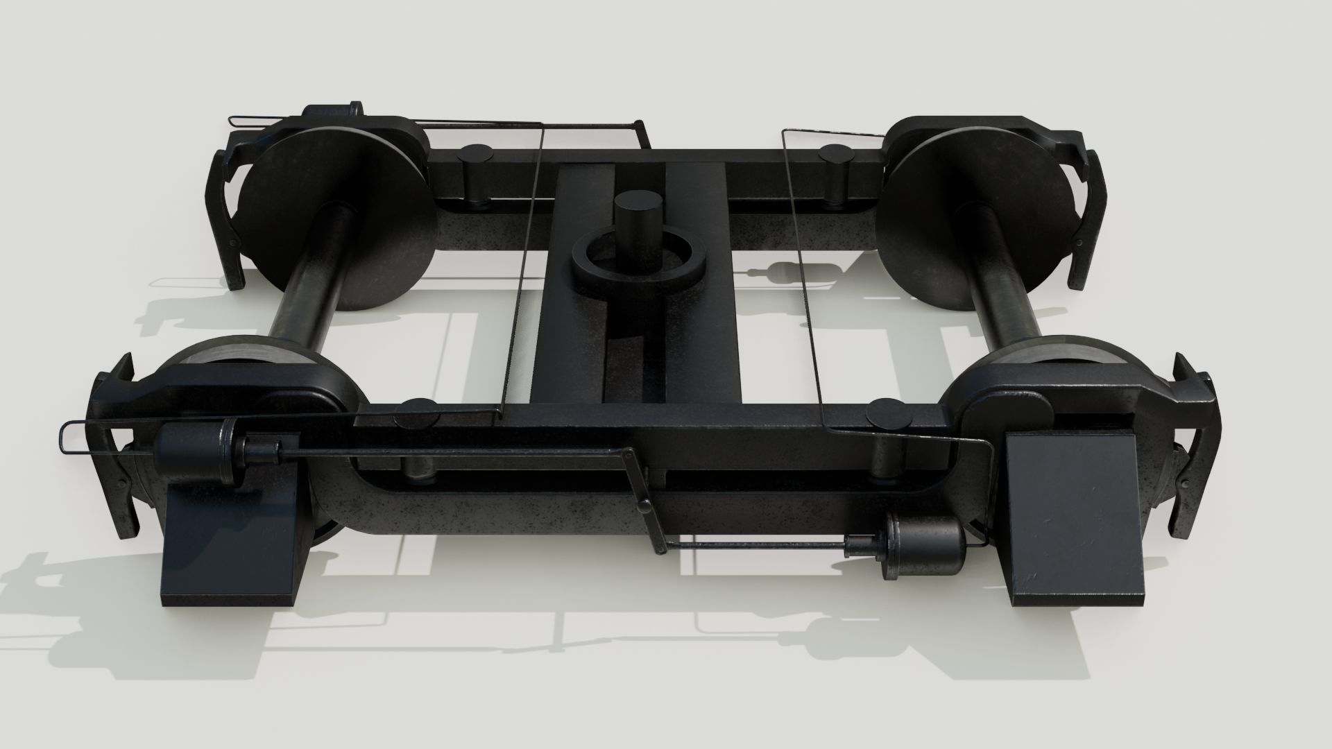 Train axis 3D model Low-poly 3D model_4